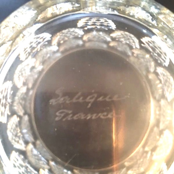 Rene Lalique Malaga Grape Vase Signed Antique - Picture 4 of 6